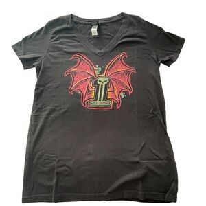Harley-Davidson Black Halloween Tee with Bat Logo - L